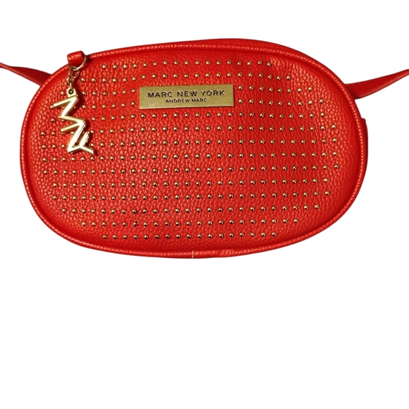 Marc New York Red Crossbody Bag with Gold Details - Picture 4 of 9